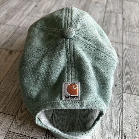 Women Carhartt Script Adjustable Hat Cap‎ Hunt Fish Workwear Baseball Mom Blue - Picture 2 of 6